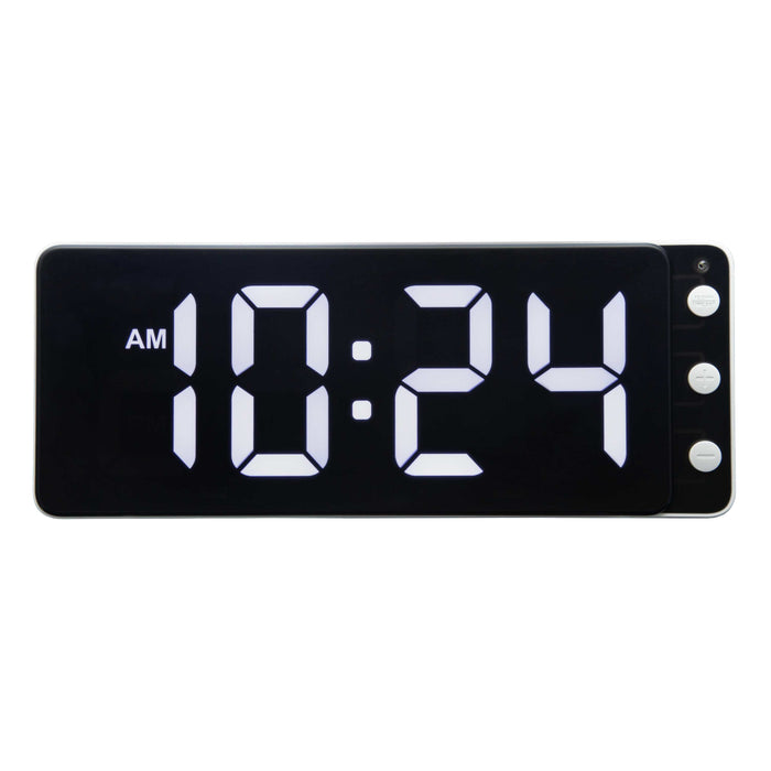 NeXtime - Tafel|Wandklok 27.2x10.8x3cm - LED - Wit - ABS - NeXtime