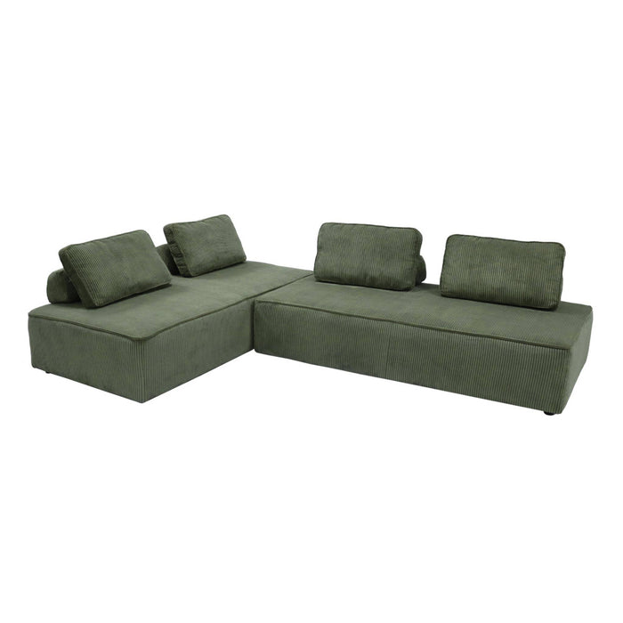 sweeek - Module stoel voor modulaire 2-zits bank in ribfluweel (set