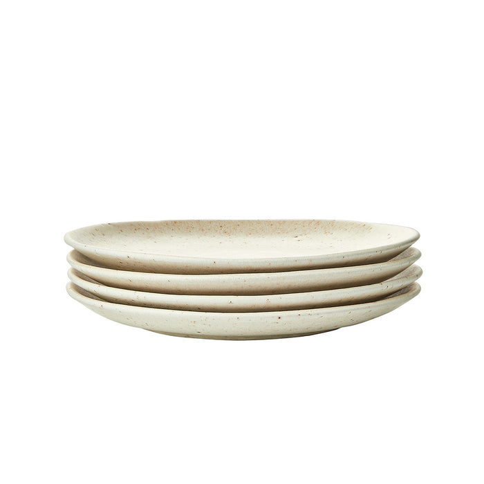 by fonQ Mixed Ceramics Ontbijtborden 4st. - Ø 22 cm - Crème
