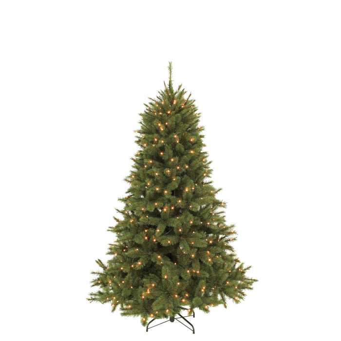 Triumph Tree Kunstkerstboom Forest frosted - 130x130x185 cm - PVC - Donker Groen - 224LED