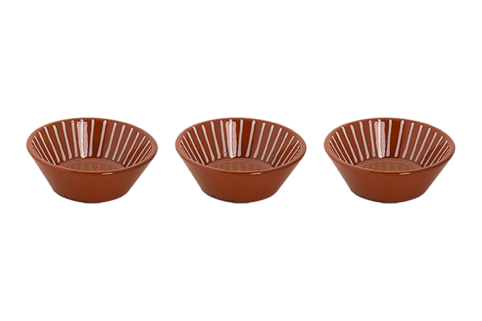 Colori Del Sud - Mezquita - Schaal - 3 stuks - 20 cl - ø 11 cm - Roze