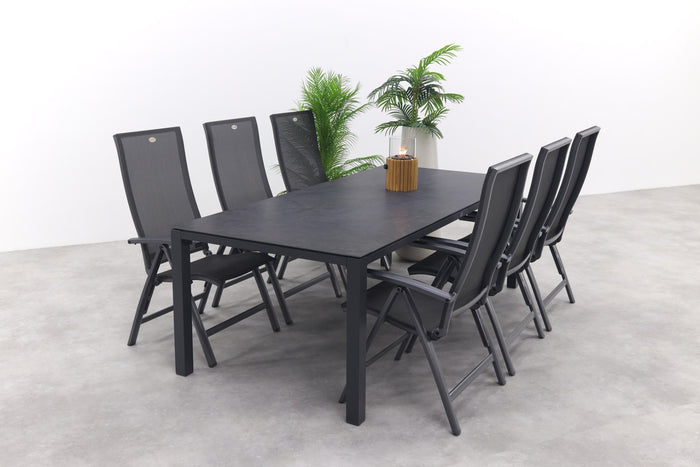 Hartman Valentino|Chaneo verstelbare tuinset - 220x100 cm. - 7-delig
