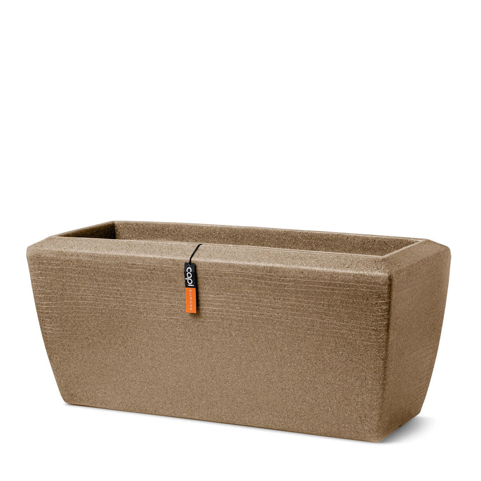 Capi Europe Bloembak rechthoek Arc Granite - 90x35x40 - Warm taupe
