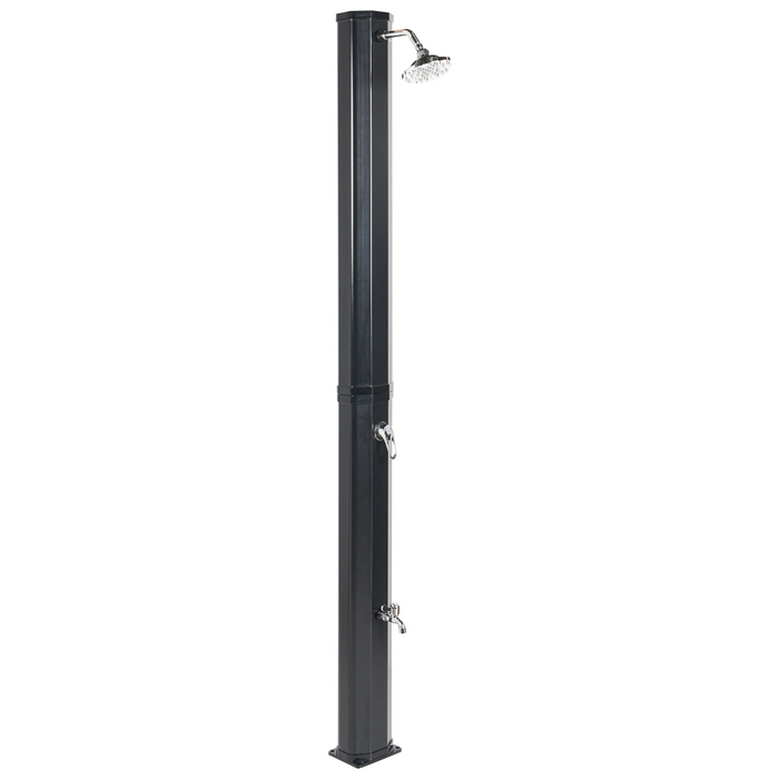 Beliani - TOPOCALMA - Buitendouche op zonne-energie - Zwart - PVC