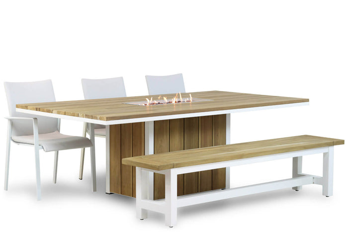 Lifestyle Garden FurnitureTuinsets met vuurtafel - Wit - 6