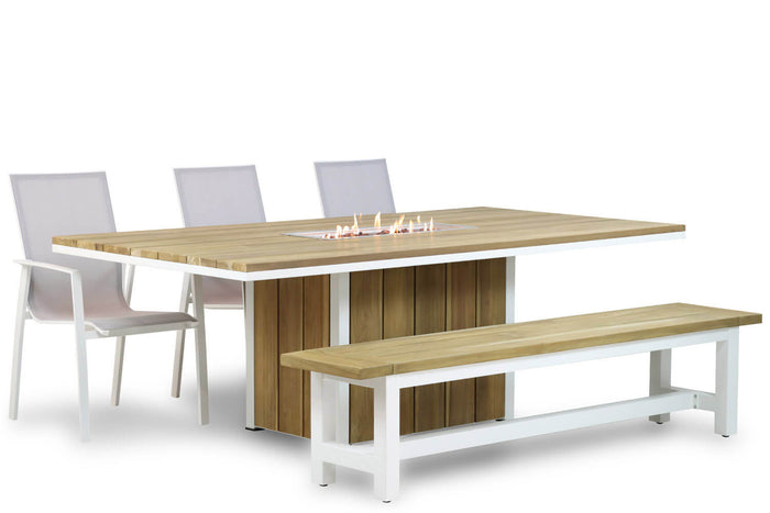 Lifestyle Garden FurnitureTuinsets met vuurtafel - Wit - 6