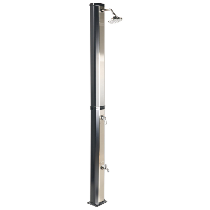 Beliani - TUXPAM - Buitendouche op zonne-energie - Zwart - PVC