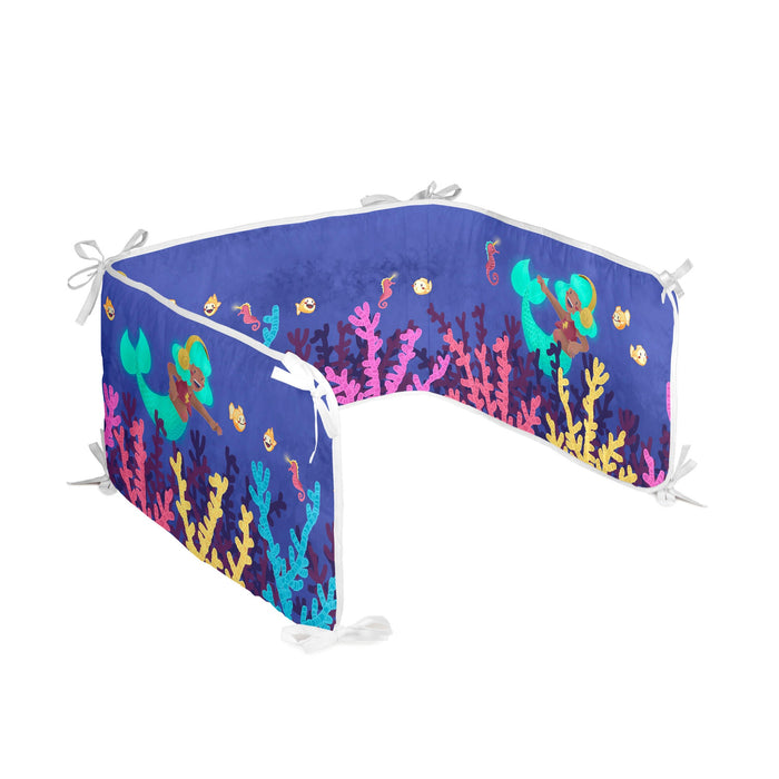 Happy mermaid Wiegwieg 210x40 cm Mr Fox, Veelkleurig, 100% katoen, de kwaliteit van 150 hilos