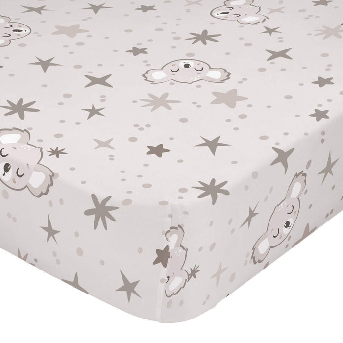 Baby koala Hoeslaken wieg Moshi Moshi, Veelkleurig, 100% katoen, de kwaliteit van 150 hilos