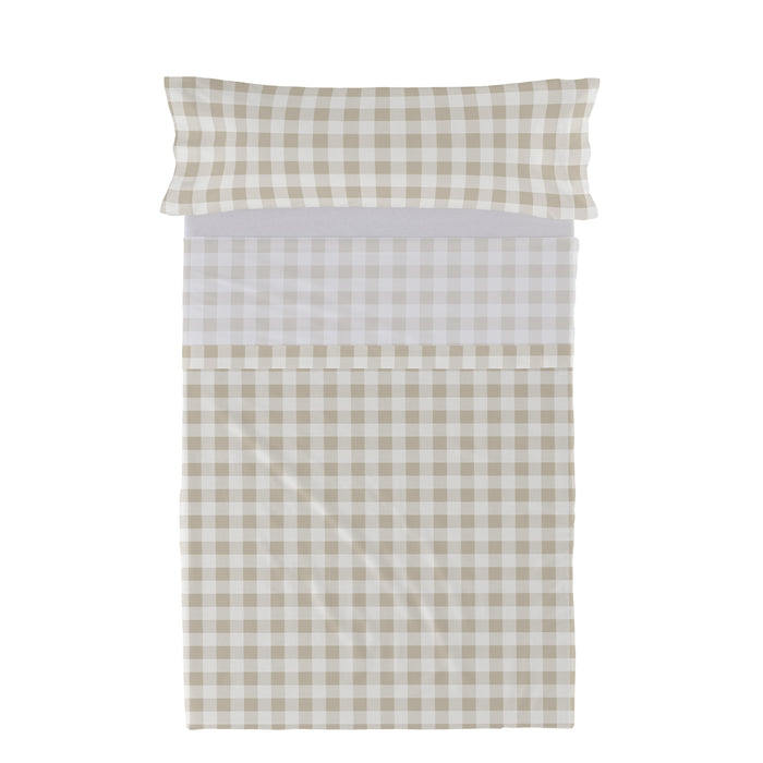 Vichy Laken Set 2-delig Beige Basic Kids, Beige, 100% katoen, de kwaliteit van 150 TC