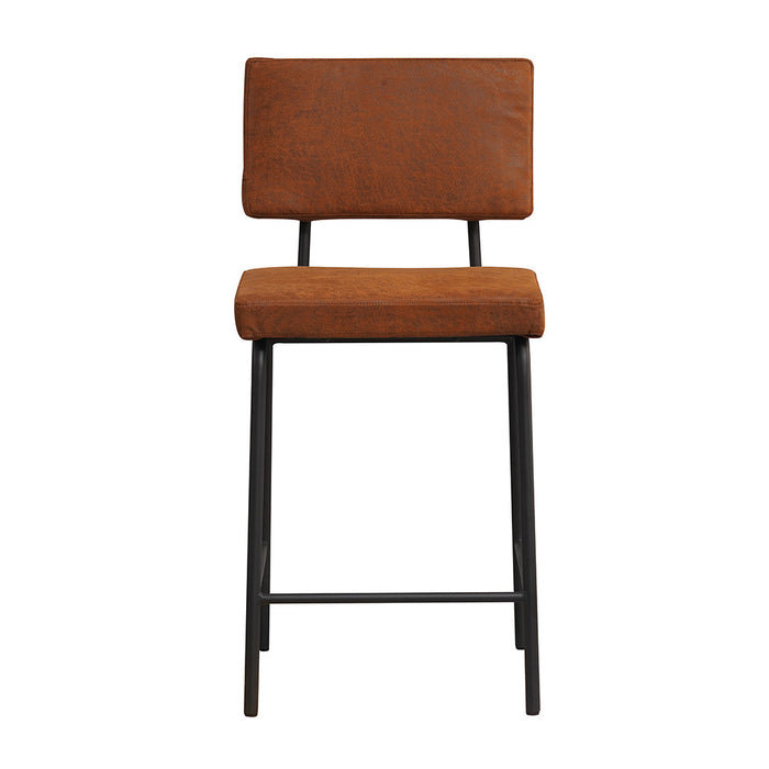 Bronx71 Industriële barkruk Espen cognac eco-leer 64-77 cm