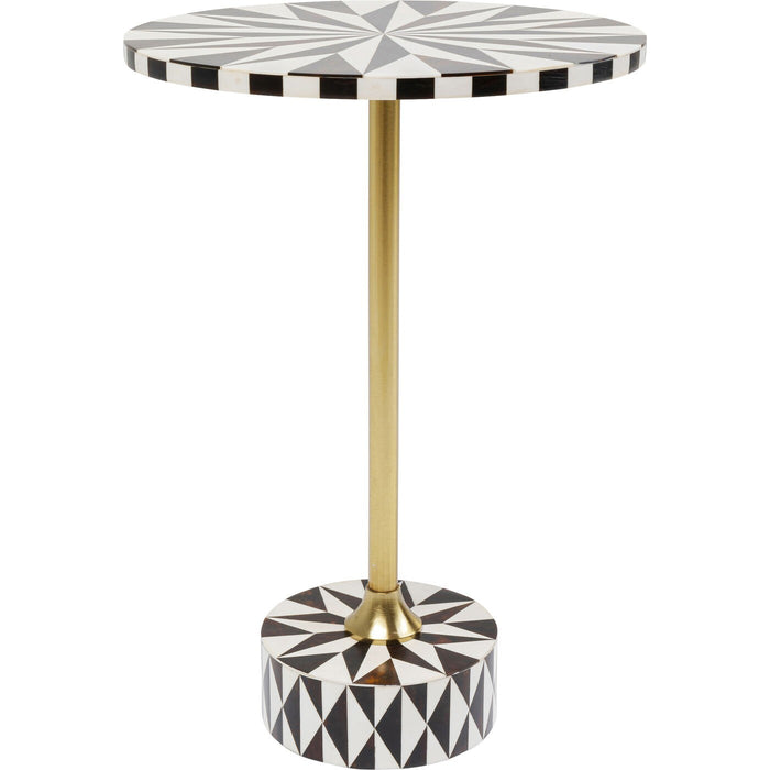 Bijzettafel Domero Star bruin wit 40cm Kare Design