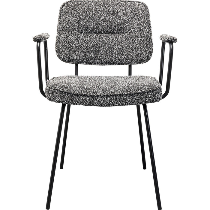 Kare Design Orelie Stoel met armleuningen zwart en wit