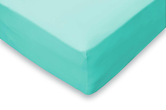 Eleganzzz Hoeslaken Jersey Katoen Stretch 35cm Hoge Hoek - aqua