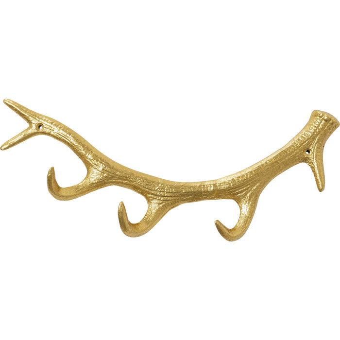 Wand kapstok gewei goud Kare Design