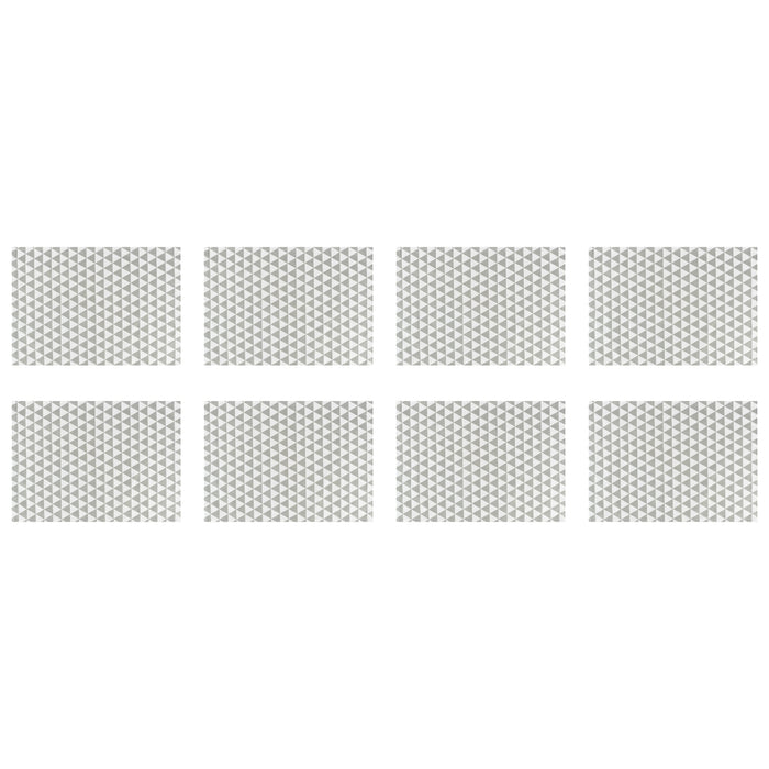 Krumble Theedoek Driehoek patroon - Grijs|wit - Set van 8