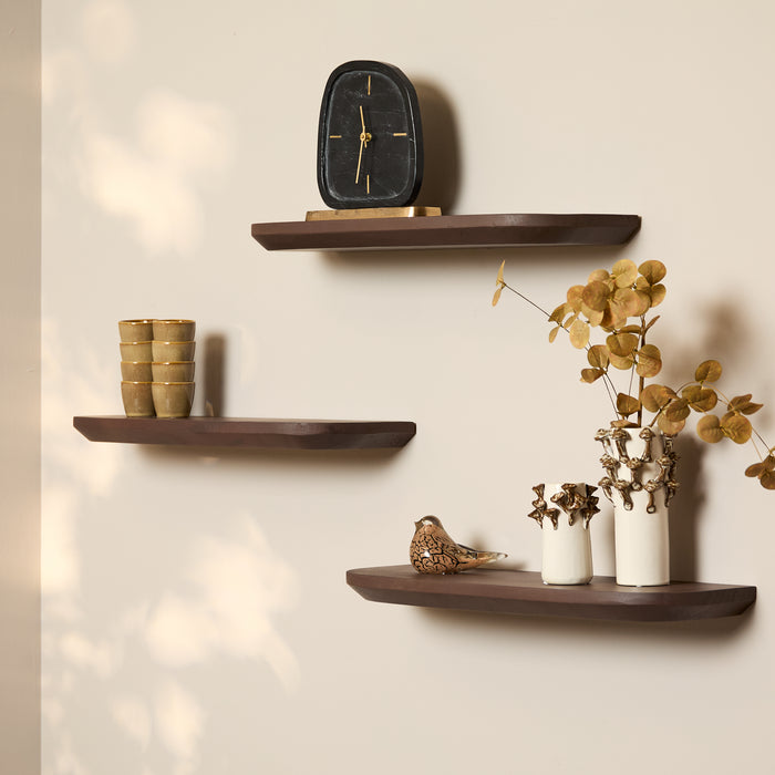Starfurn Wandplank Gusta Walnut | 60 cm | Set van 3