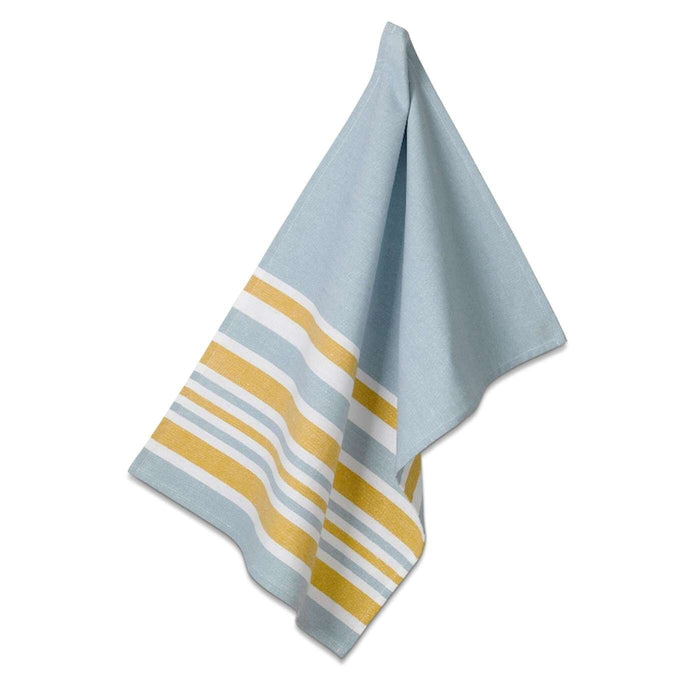 Kela - Theedoek, Set van 4 Stuks, Katoen, IJs Blauw, Curry Geel, 70 x