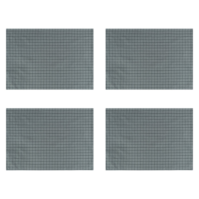 Krumble Theedoek met ruitpatroon klein - 40 x 60 cm - Katoen - Grijs