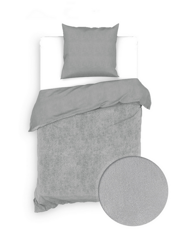 Zo Home Dekbedovertrek Katoen Velluto - lava grey