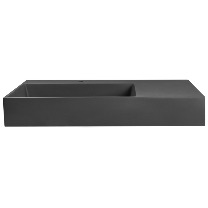 Beliani - CUSCO - Wastafel - Zwart - 90 x 48 cm - Mineraalgietwerk
