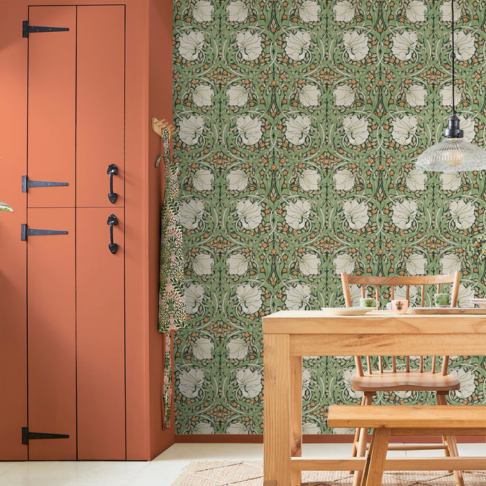 William Morris at Home vliesbehang Pimpernel Green