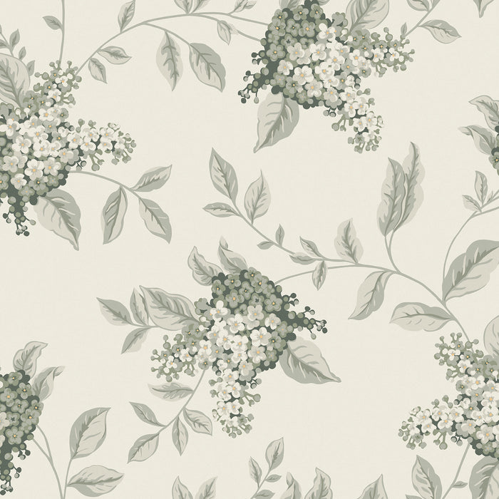 Laura Ashley Portland Behang - Bloemen - 10mx52cm - Groen