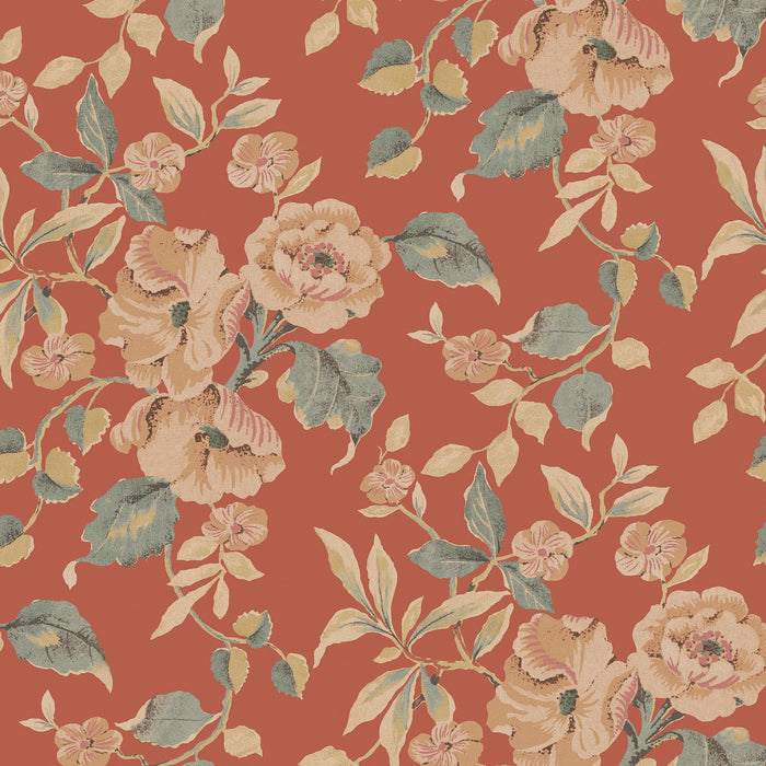 Laura Ashley Alyworth Trail Behang - Bloemen - 10mx52cm - Rood