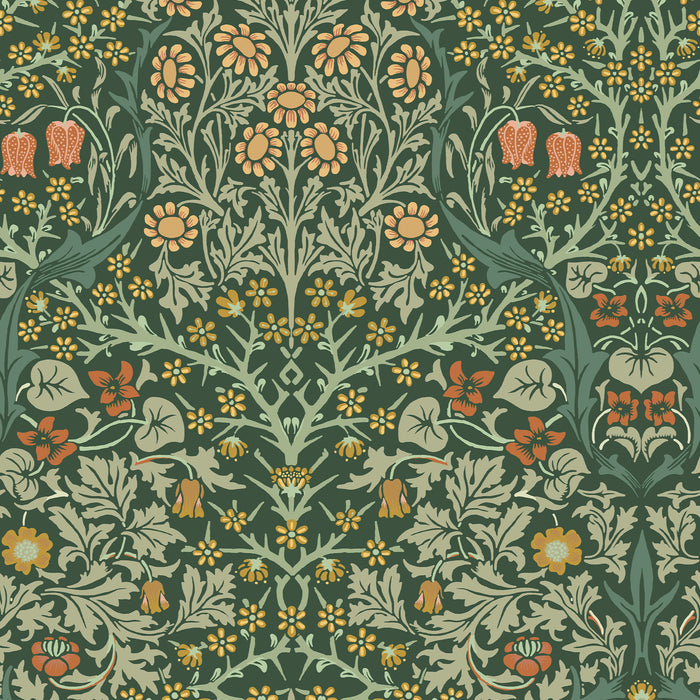 William Morris at Home vliesbehang Blackthorn Deep Green