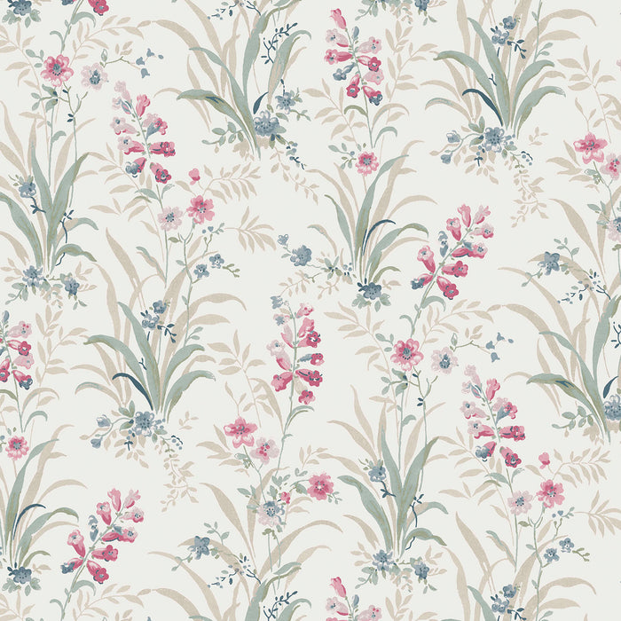 Laura Ashley Mosedale Posy Behang - Bloemen - 10mx52cm - Blauw