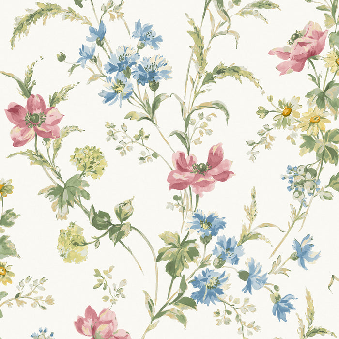 Laura Ashley Poppy Meadow Behang - Bloemen - 10mx52cm - Multi
