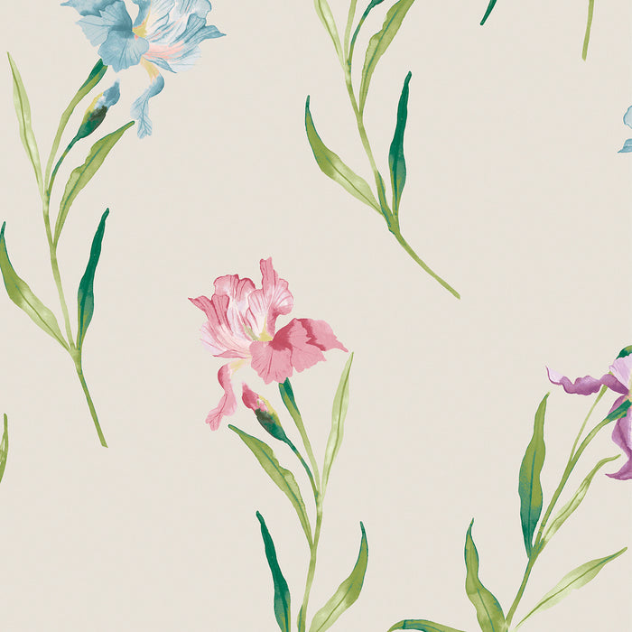 Laura Ashley Hawling Irises Behang - Bloemen - 10mx52cm - Multi