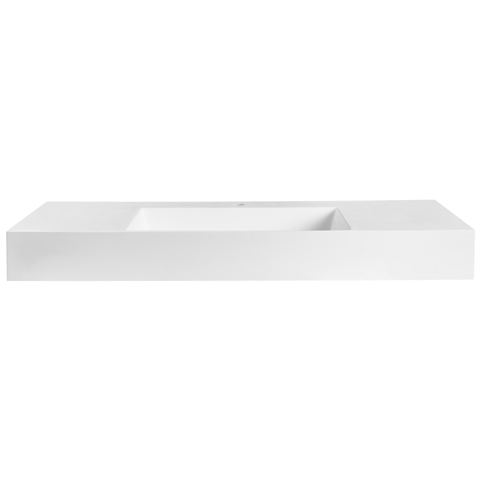 Beliani - CUSCO - Wastafel - Wit - 120 x 48 cm - Mineraalgietwerk