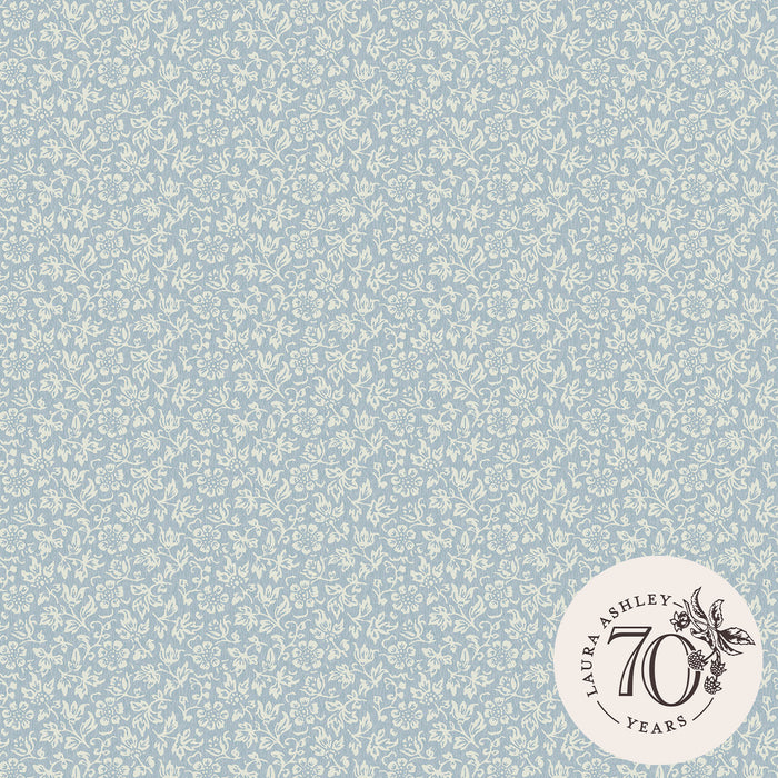 Laura Ashley Sweet Alyssum Behang - Bloemen - 10mx52cm - Blauw
