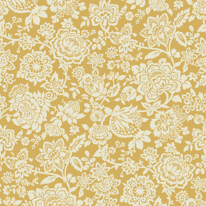 Laura Ashley Trailing Laurissa Behang - Bloemen - 10mx52cm - Geel