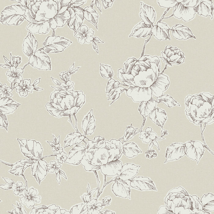 Laura Ashley Pollington Roses Behang - Bloemen - 10mx52cm - Beige