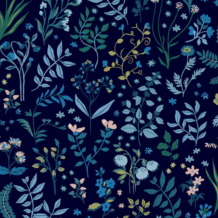 Joules vliesbehang Holcombe Floral Navy