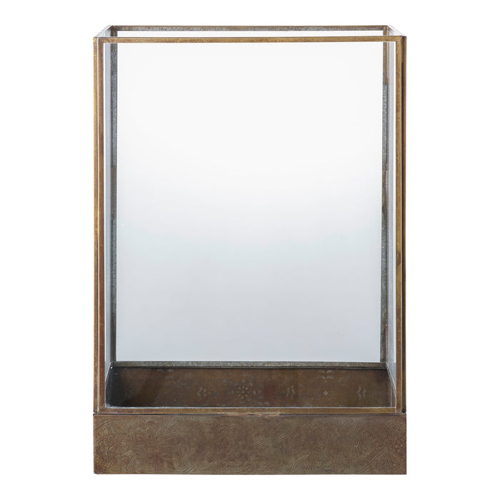 Manali Lantern - Lantern, metal|glass, antique brass look
