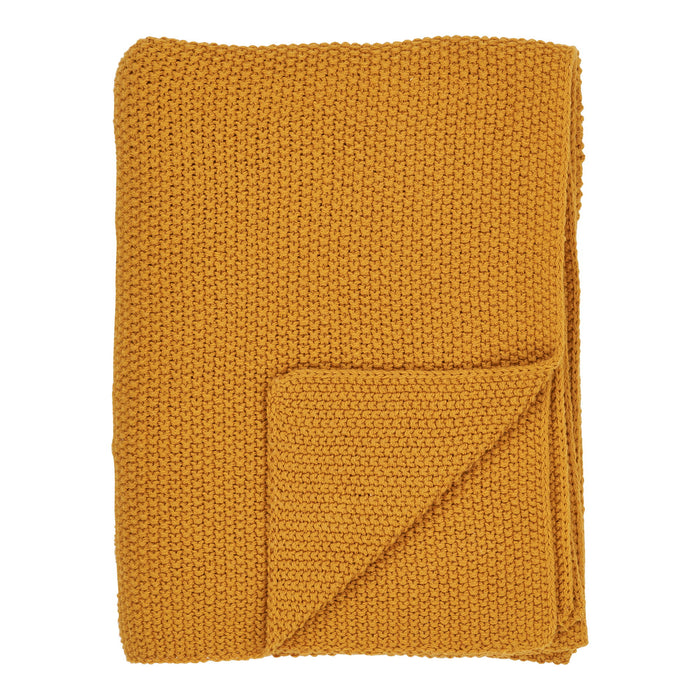 Santos Plaid - Plaid, recycled cotton, ochre 130x170 cm