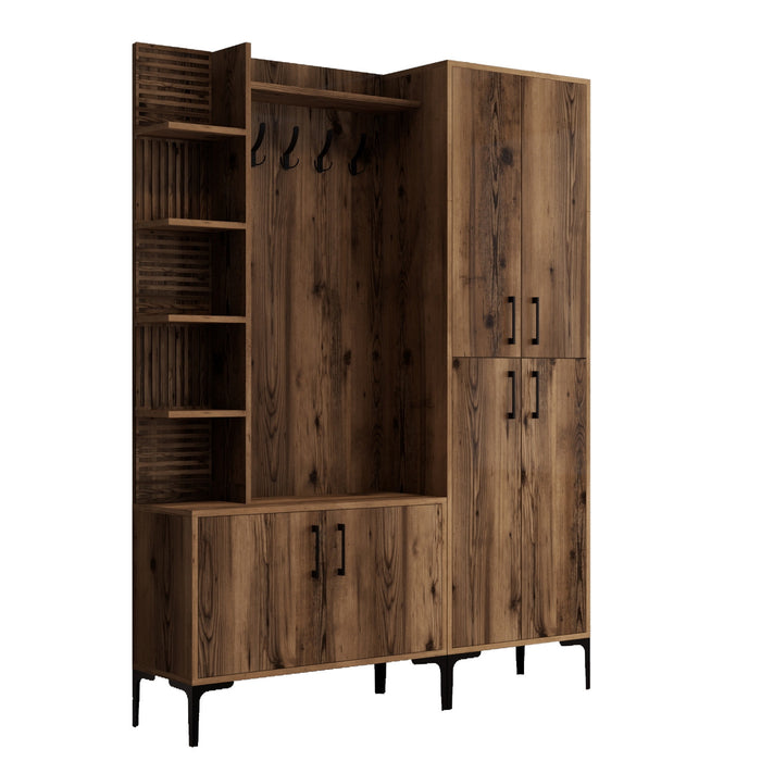 Giga Meubel - Garderobemeubel Walnoot Hout - 200cm - Viyana Large