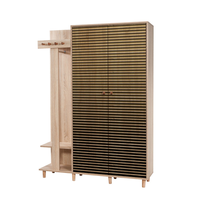 Giga Meubel - Garderobemeubel Eiken Hout - 135x36x194cm - Garmanto