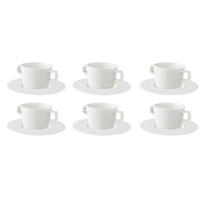 Palmer Soepkop en schotel White Delight 30 cl 10 cm Wit 6 stuks
