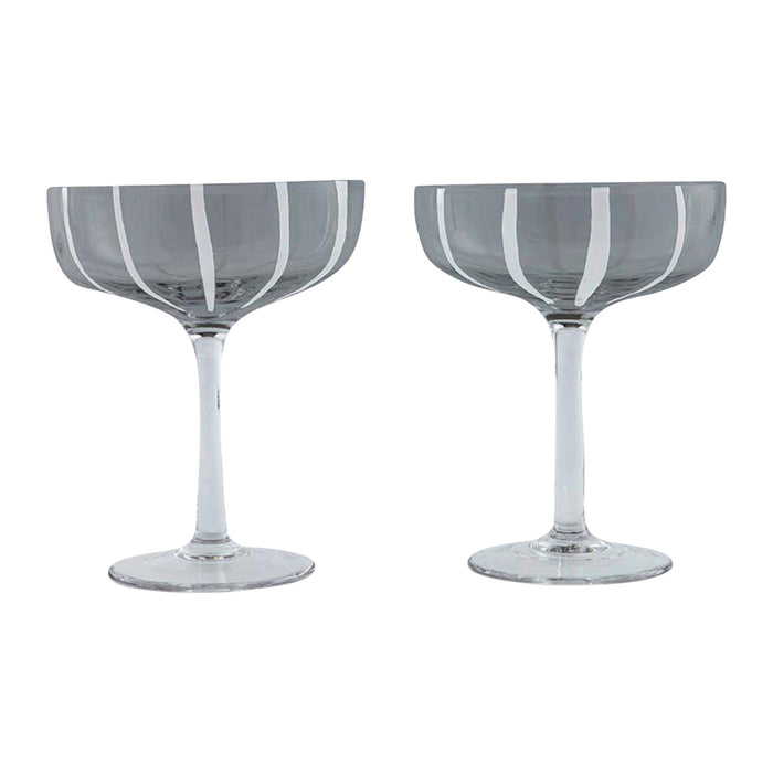 OYOY Living Mizu Champagneglazen 2 st. - Grijs