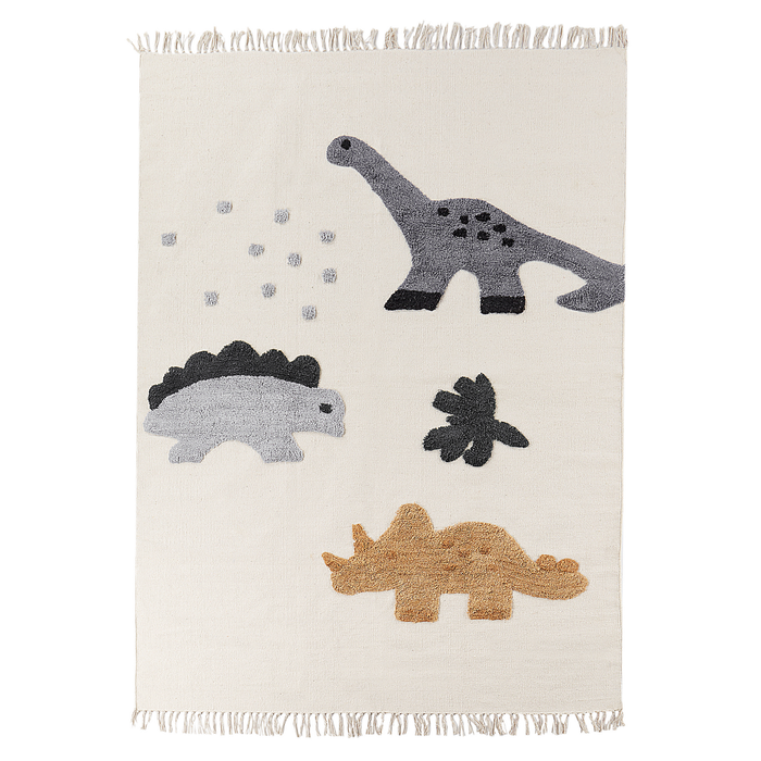 Beliani - GHARTA - Vloerkleed - Lichtbeige - 140 x 200 - Katoen