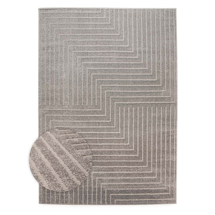 Nordic Weavers Scandinavische loper - Contour Edge grijs - 80x200 cm