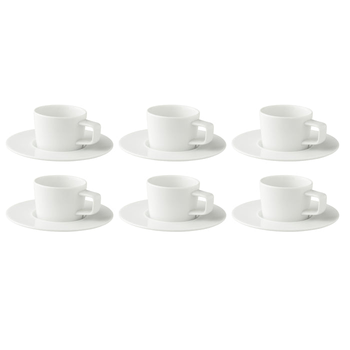 Palmer Kop en schotel White Delight 15 cl - 16 cm Wit 6 stuks