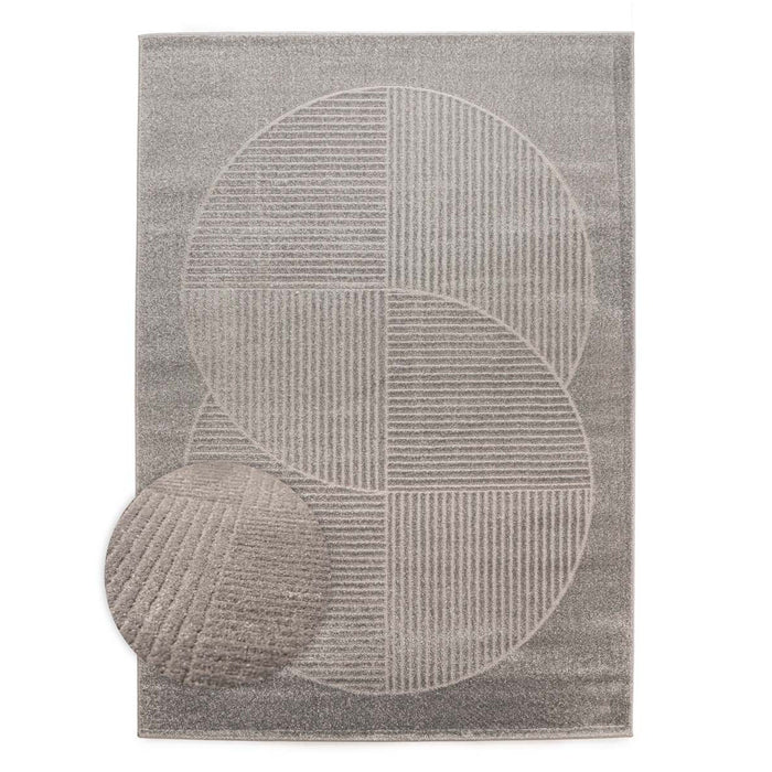Nordic Weavers Scandinavisch vloerkleed - Contour Circle grijs -