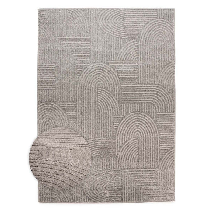 Nordic Weavers Scandinavisch vloerkleed - Contour Bend grijs - 160x230