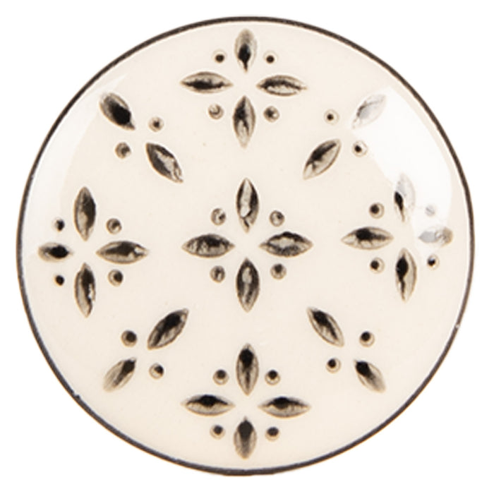 Clayre & Eef Deurknop Ø 4x3 cm Beige Keramiek