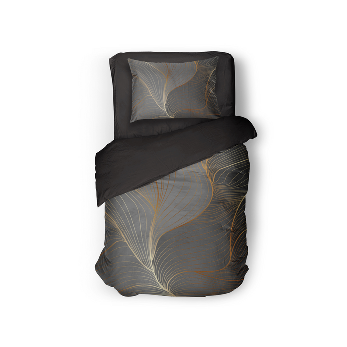 Eleganzzz Dekbedovertrek Micropercal Lush Gold - grey